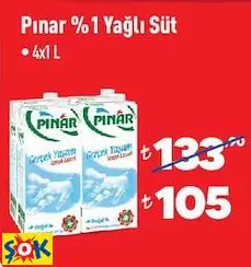 PINAR %1 YAĞLI SÜT 4X1 I